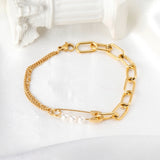 Stainless Steel Chains Bracelets with Beads Bangles