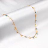 Stainless Steel Evil Eye Pendant Necklace Choker for Women