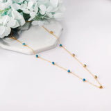 Stainless Steel Evil Eye Pendant Necklace Choker for Women