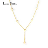 Stainless Steel Star Necklace Women Girl Accessories Tassel Jewelry