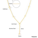 Stainless Steel Star Necklace Women Girl Accessories Tassel Jewelry