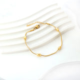 Stainless Steel Thin Round Snake Bracelet Adjustable No Fade
