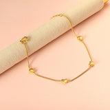 Tiny Heart Charm Bracelets Stainless Steel Valentines