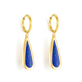 Stainless Steel Pearl Hoop Earrings Tassel Chain Earring