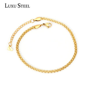 Twist Chains Anklets for Women Stainless Steel Foot Bracelet