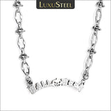 Vintage Punk Gothic Halloween Letter Pumpkin Chain Necklace For Women Men