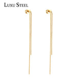Christmas Earrings Stainless Steel Snake Chains Drop Earrings