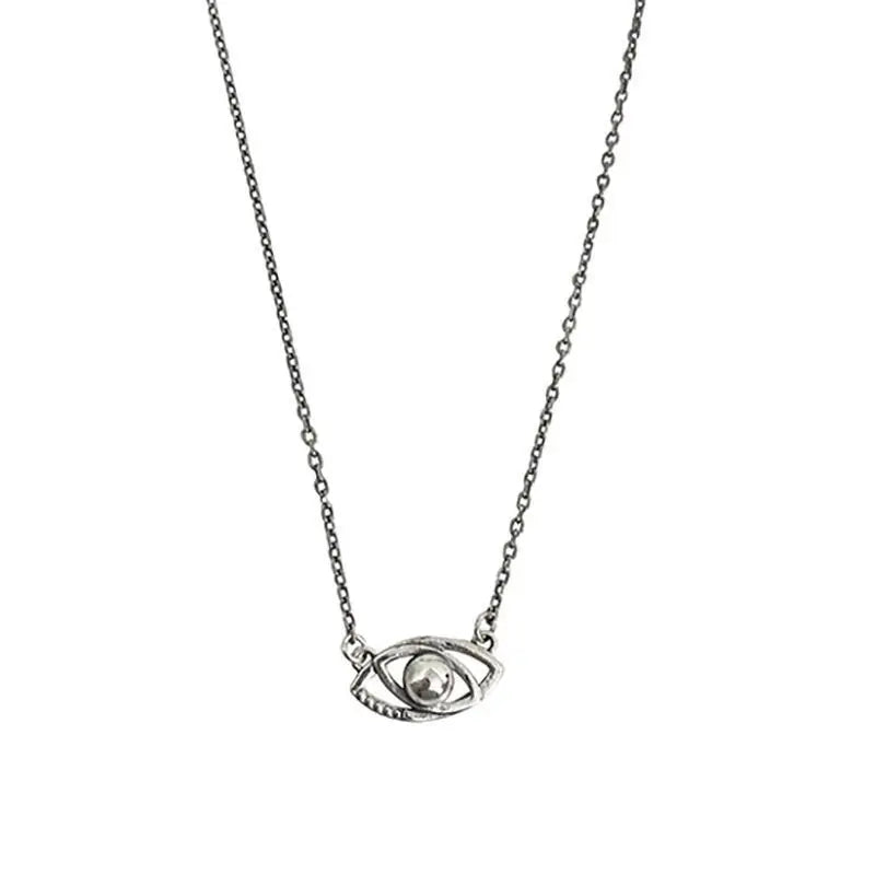 925 Silver Evil Eye Choker Necklace Hypoallergenic Jewelry