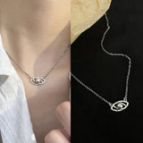 925 Silver Evil Eye Choker Necklace Hypoallergenic Jewelry