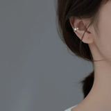 925 Silver Pearl & Zircon Ear Cuff Wraps, Non-Pierced Cartilage Earrings