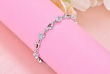 925 Silver Women Bracelet with Silver Rose Charm