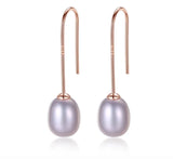 925 Silver Circle Strip Tassel Earrings For Women