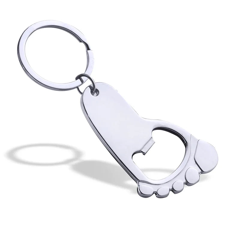 LVK6 Personalized Baby Name Birthday Foot Keychain
