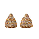 LVK7 Red Garnet 925 Sterling Silver Stud Earrings for Women