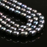 Natural Freshwater Pearls Beads Rice Shape 8-9mm Strand 14 Inches