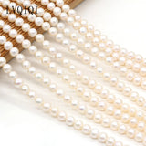 Natural Freshwater Pearl Beads Round Shape Spacer Loose Beads 7-8mm
