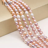 8-9mm Pearl Mix-Color Round Loose Beads for Jewelry Making