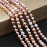 8-9mm Pearl Mix-Color Round Loose Beads for Jewelry Making