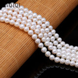Natural Freshwater Pearl Bead Round Spacer Beads for Jewelry Making