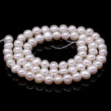 Natural Freshwater Pearl Bead Round Spacer Beads for Jewelry Making