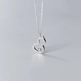 925 Silver Hollow Gourd Pendant Necklace with Pearl and Zircon for Women