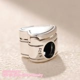 925 Silver Heart & Ring Charm Bead W/CZ for Bracelet