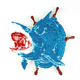 LX9D 3D Shark Coaster Mold Silicone Cupcake Toppers Mould