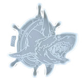 LX9D 3D Shark Coaster Mold Silicone Cupcake Toppers Mould