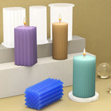 LX9D Pillar Candle Silicone Molds Cylinder Resin Casting Mold Candle Molds DIY