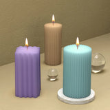 LX9D Pillar Candle Silicone Molds Cylinder Resin Casting Mold Candle Molds DIY