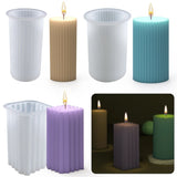LX9D Pillar Candle Silicone Molds Cylinder Resin Casting Mold Candle Molds DIY