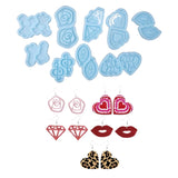 9Pcs Earring Mold for Jewelry Making Silicone Molds Resin Pendant Crafts