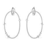 Silver Zirconia Wedding Hoop Earrings for Women