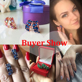 Silver Round Studs Semi-precious Stone Earrings for Women