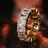 Zircon Eternity Band Wedding Engagement Ring