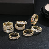 Zircon Eternity Band Wedding Engagement Ring
