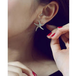 Starfish Big Earrings AAA+ Cubic Zirconia Studs Women Jewelry Gift