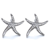 Starfish Big Earrings AAA+ Cubic Zirconia Studs Women Jewelry Gift