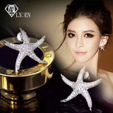 Starfish Big Earrings AAA+ Cubic Zirconia Studs Women Jewelry Gift