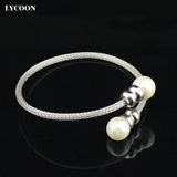 Pearls Cuff Bangle Bracelet for Girls