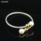 Pearls Cuff Bangle Bracelet for Girls