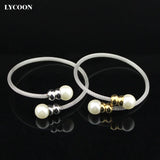 Pearls Cuff Bangle Bracelet for Girls
