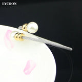 Pearls Cuff Bangle Bracelet for Girls