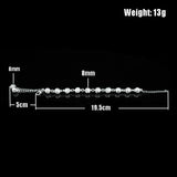Vintage Hollow Ball Beaded Chain Bracelet 925 Sterling Silver Unisex Gift