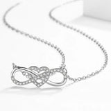 Silver Heart Necklace Love & Lucky Chain Fine Jewelry for Women