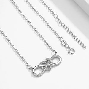 Silver Heart Necklace Love & Lucky Chain Fine Jewelry for Women