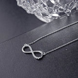 Silver Lucky 8 Chain Pendant Necklace For Women 925 Jewelry