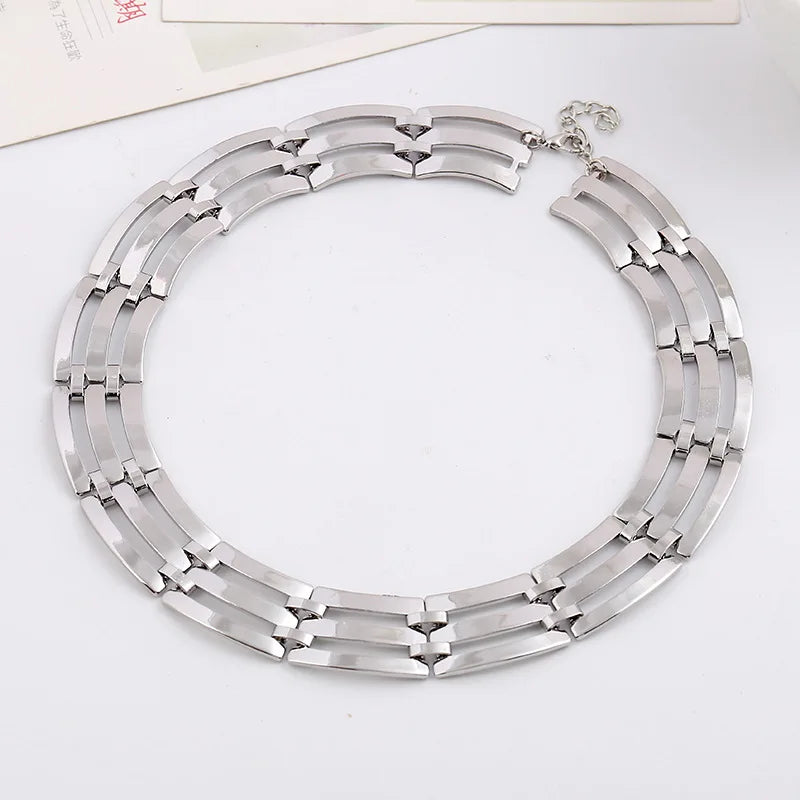 Choker Necklace Punk Torques Vintage Statement Plated Women Necklace