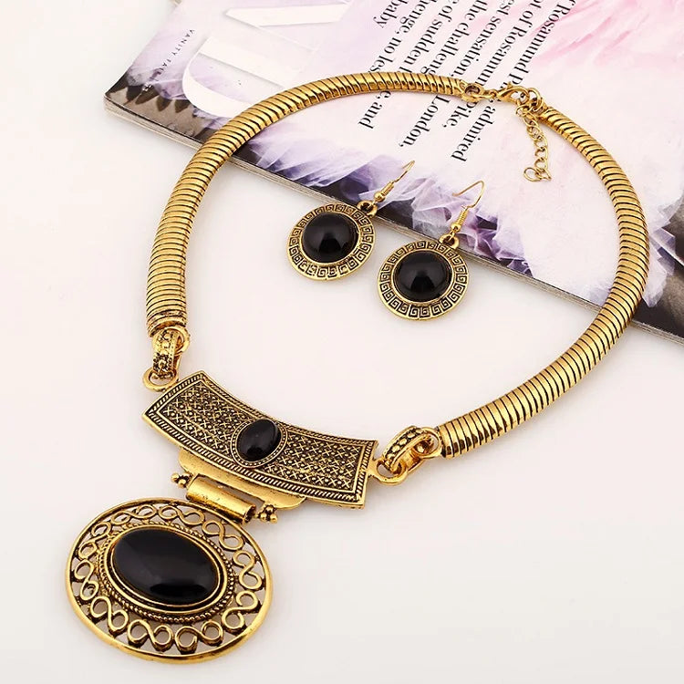 Vintage Bohemian Ethnic Choker Maxi Statement Necklace Women