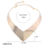 V Shape Torques Colar Girl Punk Power Choker Necklace